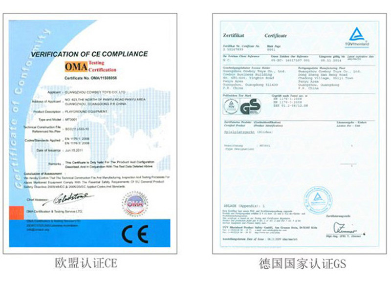 欧盟CE认证GS认证