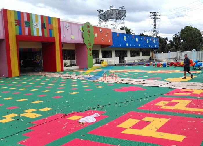 清远市天宝幼儿园悬浮地板铺设案例(图7)